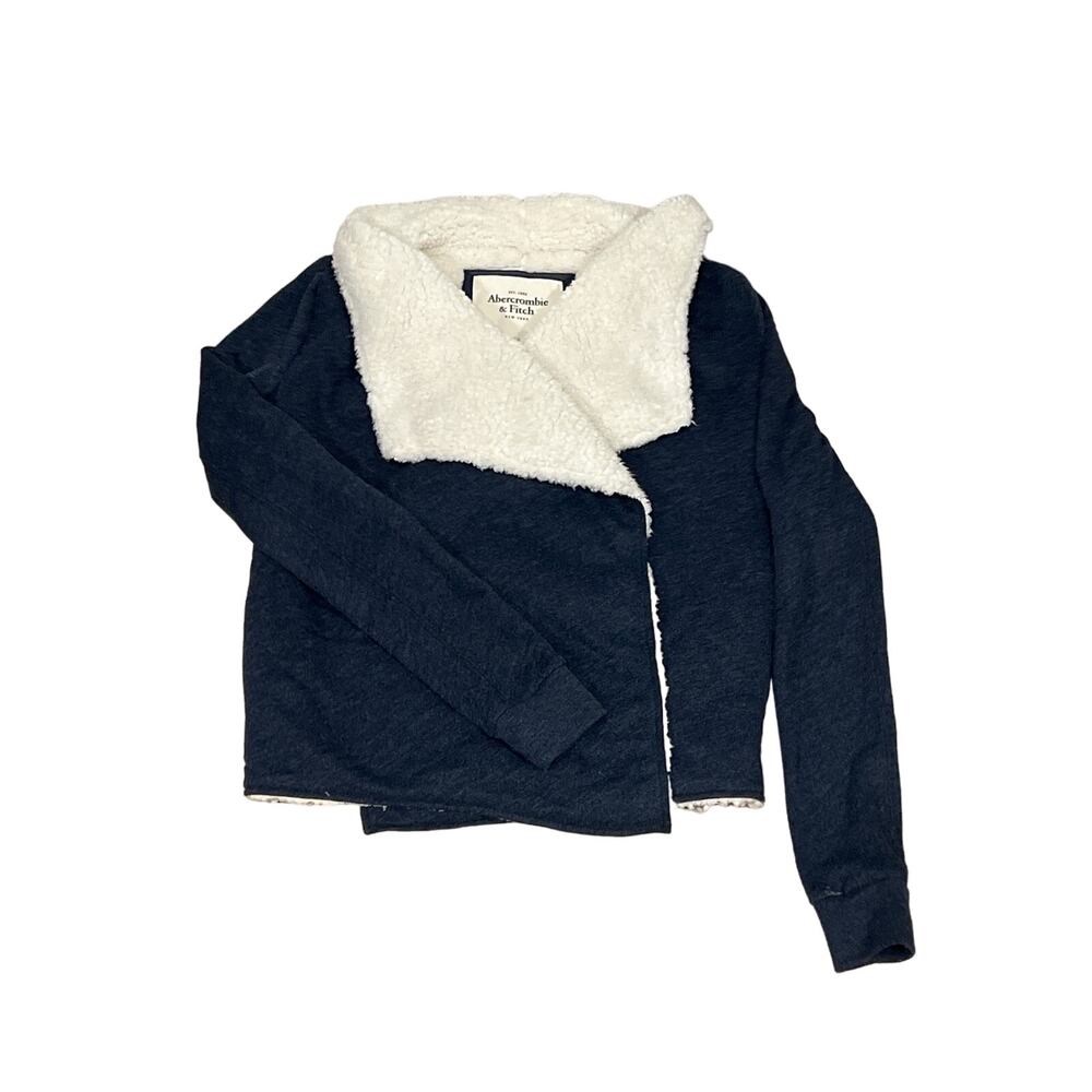 Abercrombie and Fitch Open Front‎ Sherpa Sweatshirt, Size XS/S, KB101 - Picture 2 of 3